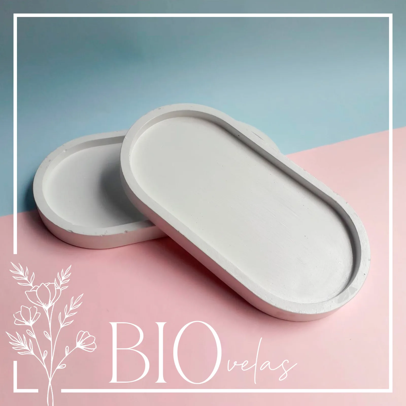Bandeja yeso (alargada) — Bio Velas