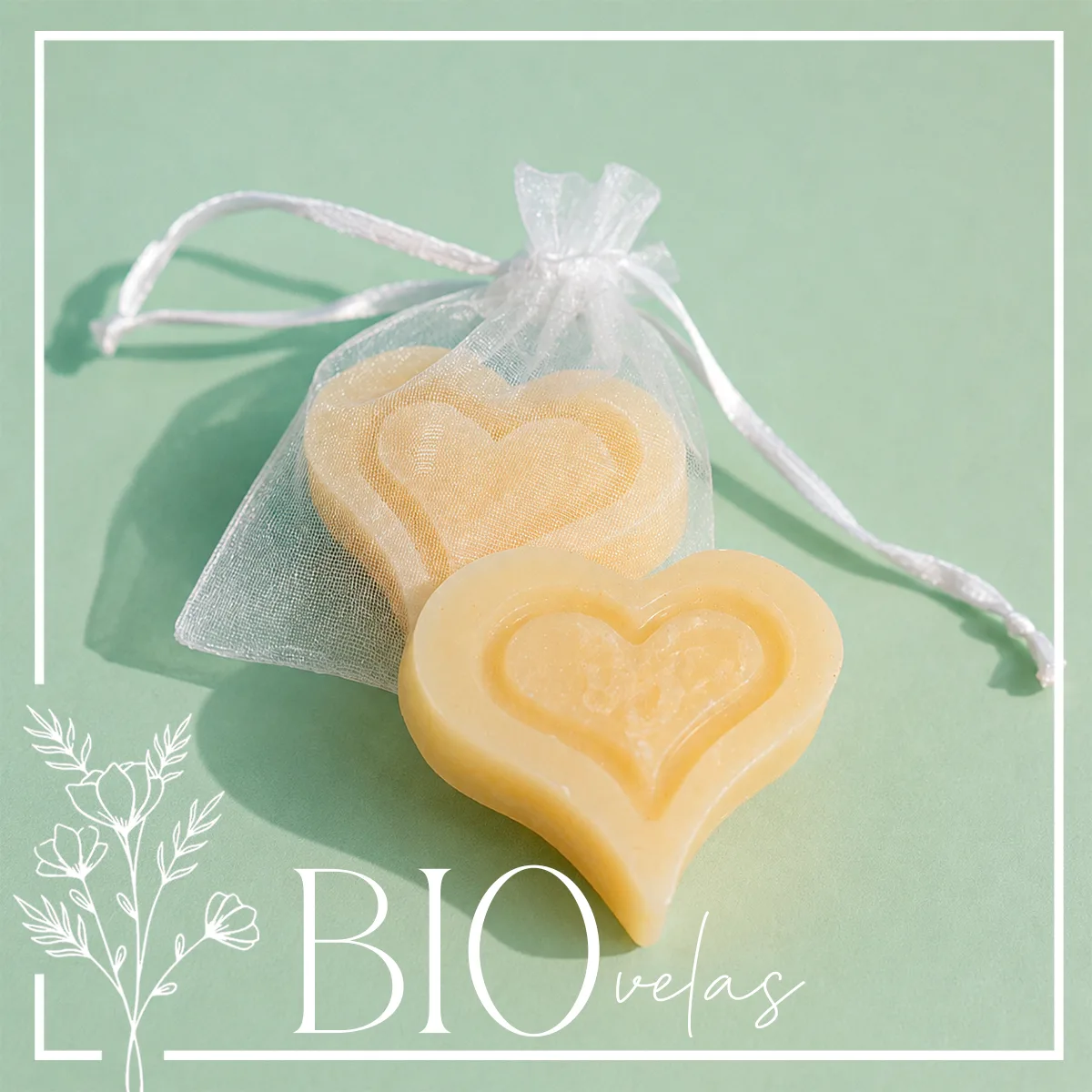 Corazon grande en bolsita — Bio Velas