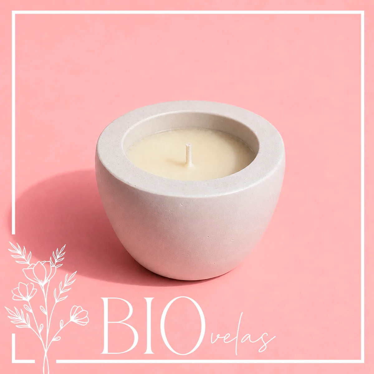 Cuenco yeso (con vela) — Bio Velas