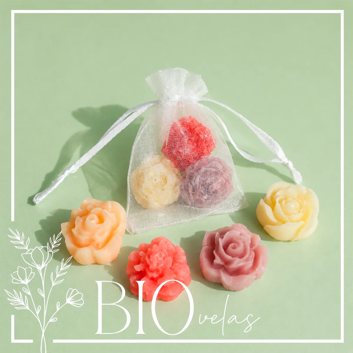 Flores en bolsita — Bio Velas