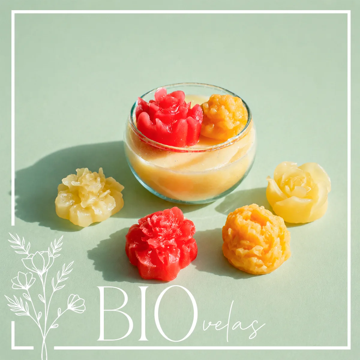 Flores en copón — Bio Velas