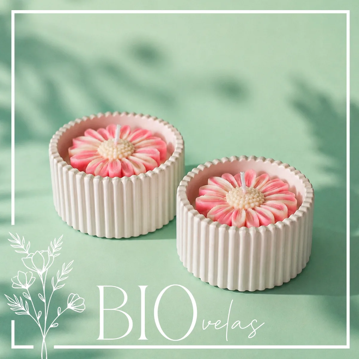 Margarita en base circular — Bio Velas