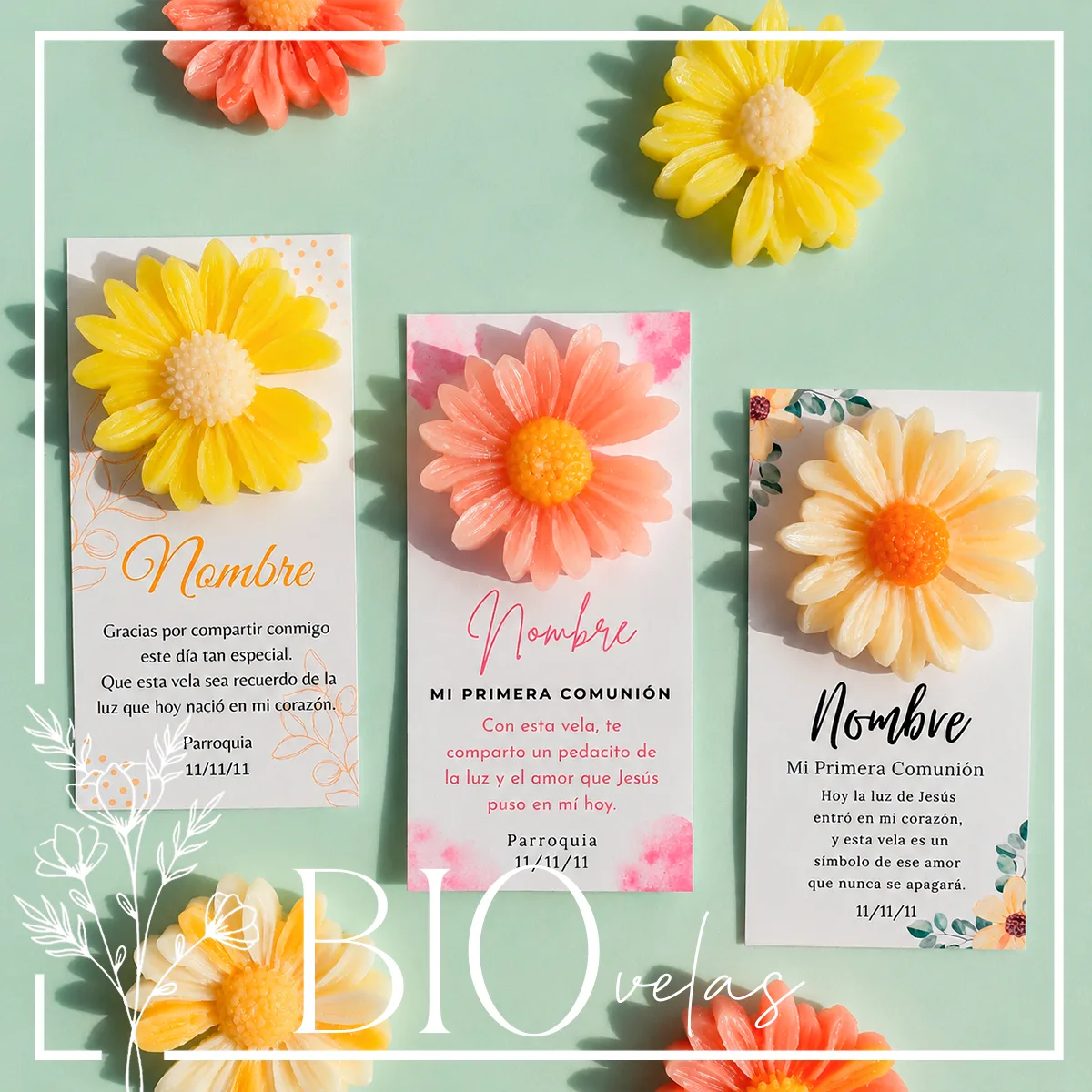 Margarita en tarjeta mediana — Bio Velas