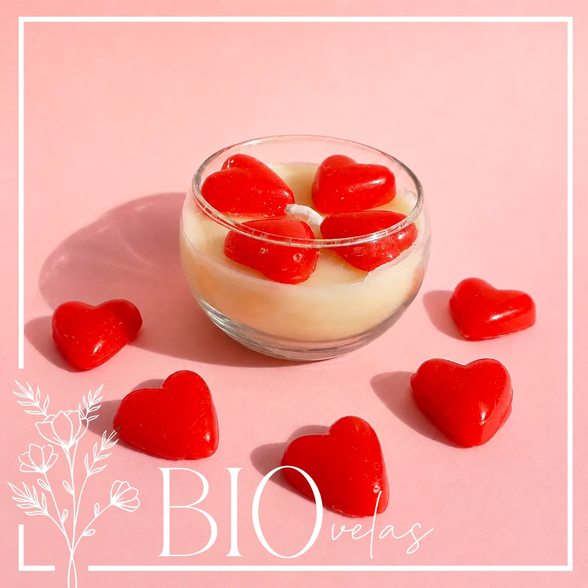Mini corazones en copón — Bio Velas