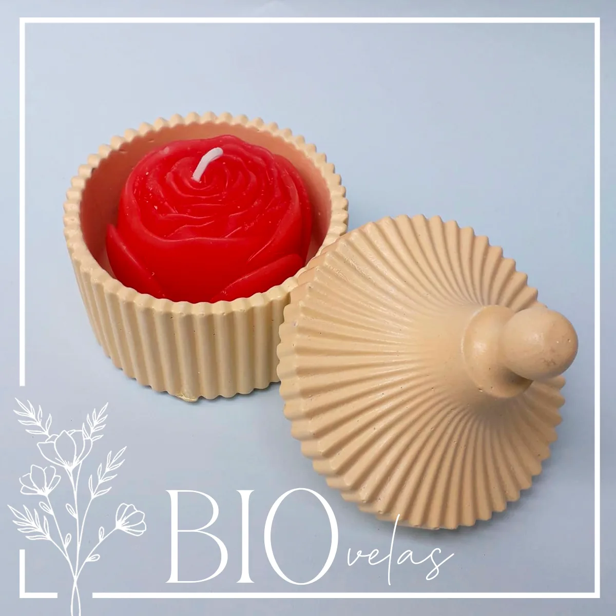 Rosa en alhajero — Bio Velas