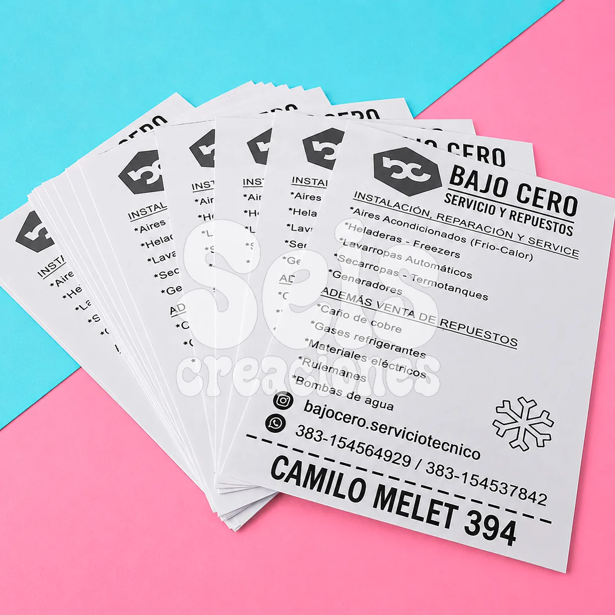 Folleto blanco y negro — Seis Creaciones