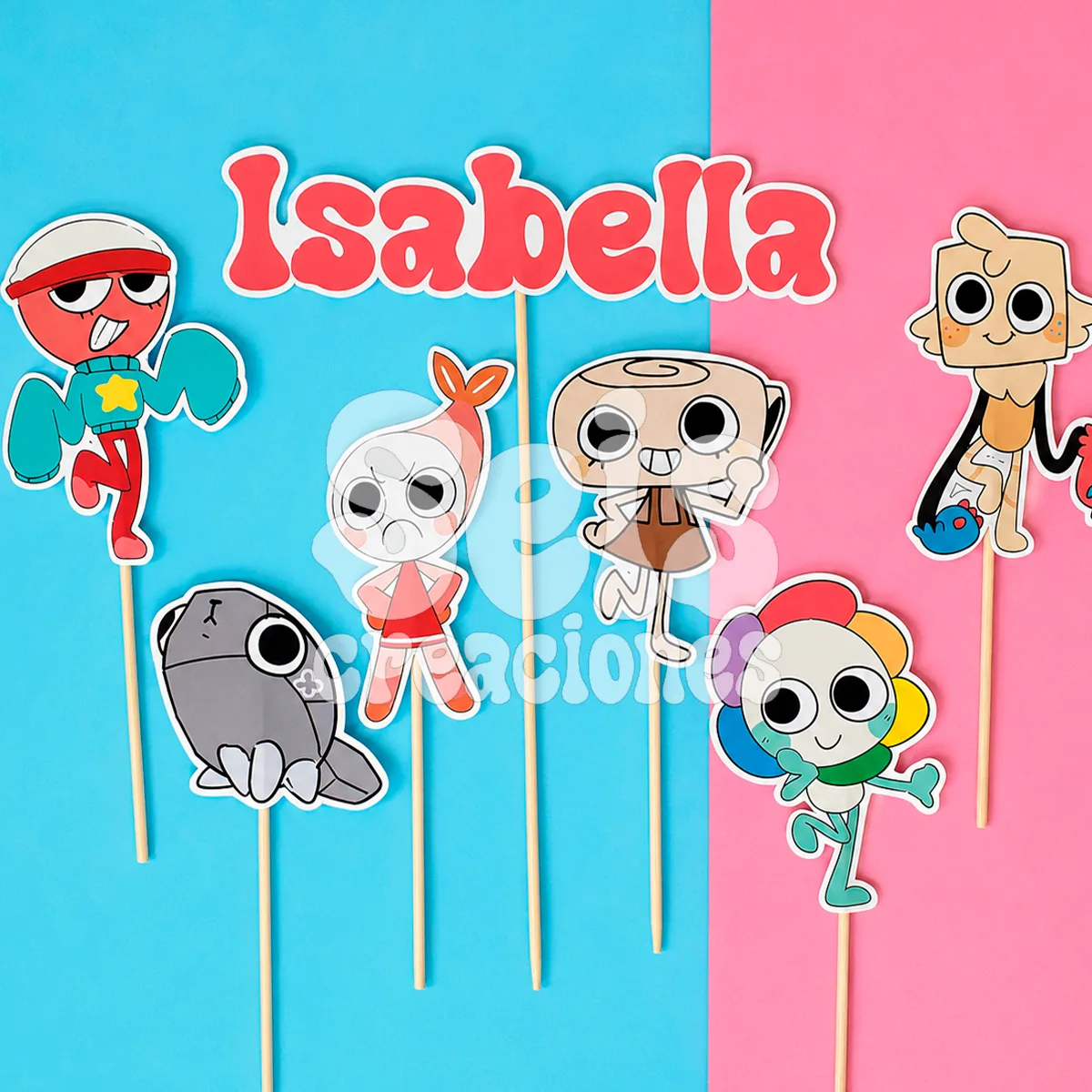 Topper torta (figuras simples) — Seis Creaciones